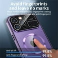thumbnail image 2 of Mantto Transparent Slim Case for iPhone 15 Plus, Built-in Screen Protector Rugged PC + Metal Frame Shockproof Cover with Camera Lens Film Anti-Fingerprints Clear Case, Purple, 2 of 7