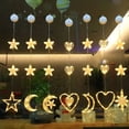thumbnail image 4 of Lámpara de ventosa navideña con forma de estrella y luna LED, adornos navideños para el hogar, bodas, fiestas, adornos colgantes para ventanas, regalos de Navidad y Año Nuevo, 4 of 5