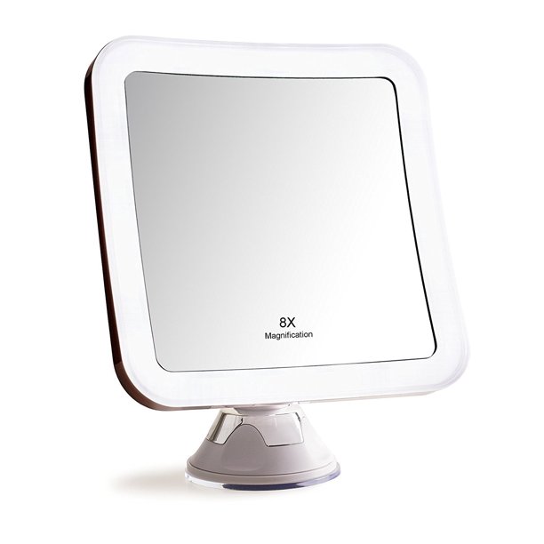 8x Magnification LED Makeup Mirror with Adjustable Arm/Tilt Head