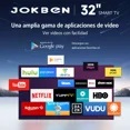 thumbnail image 4 of Smart Tv Pantalla 32 Pulgadas Android Tv Jokben Televisores JOKBEN32-BT1 Negro, 4 of 9