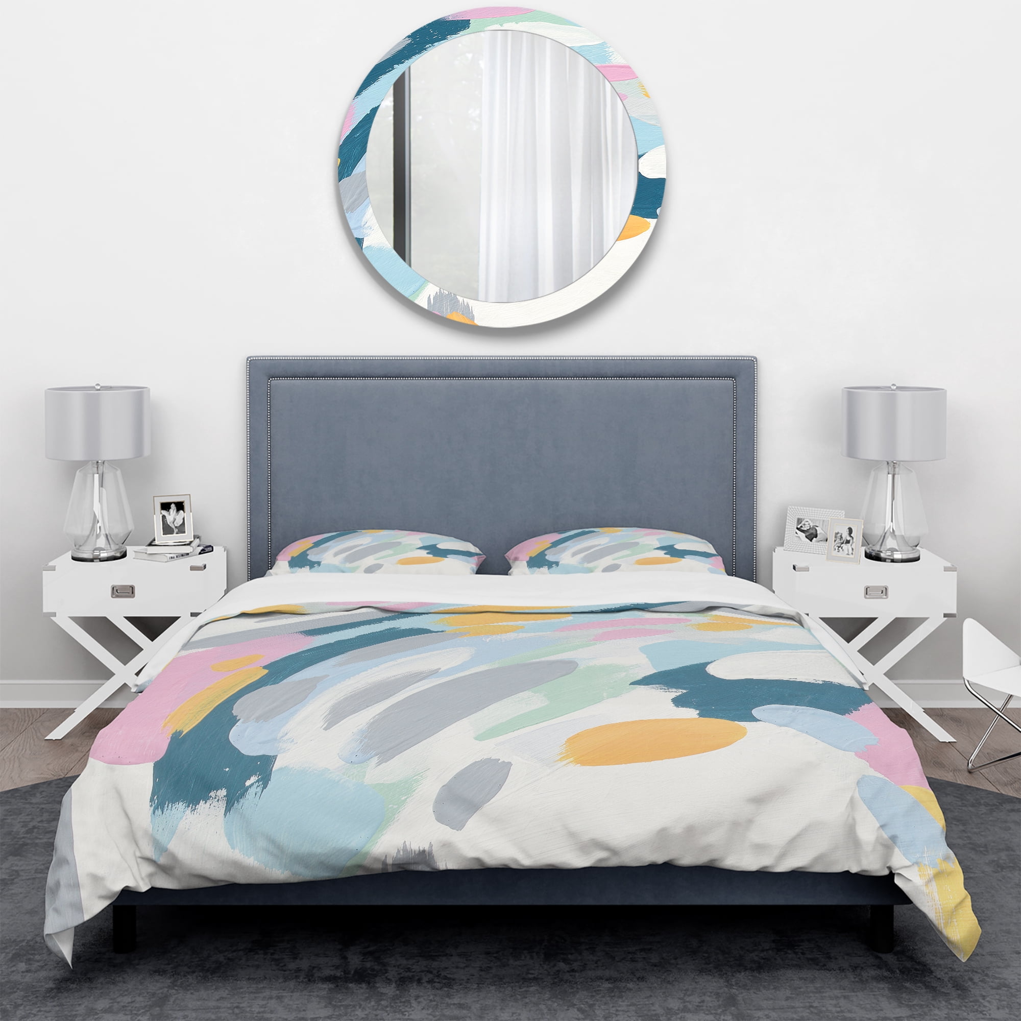 Designart 'Geometric Vortex II' Geometric Duvet Cover Set