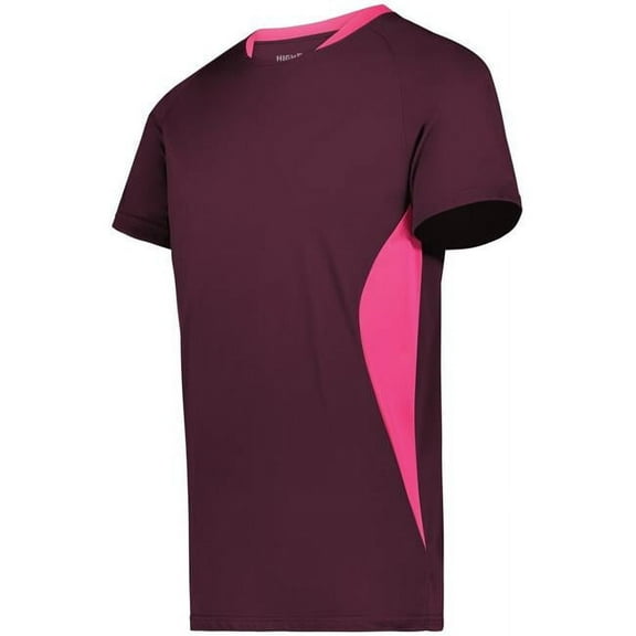 Augusta Sportswear 322241.829.L Youth Madrid Soccer Jersey, Maroon & Power Pink - Large