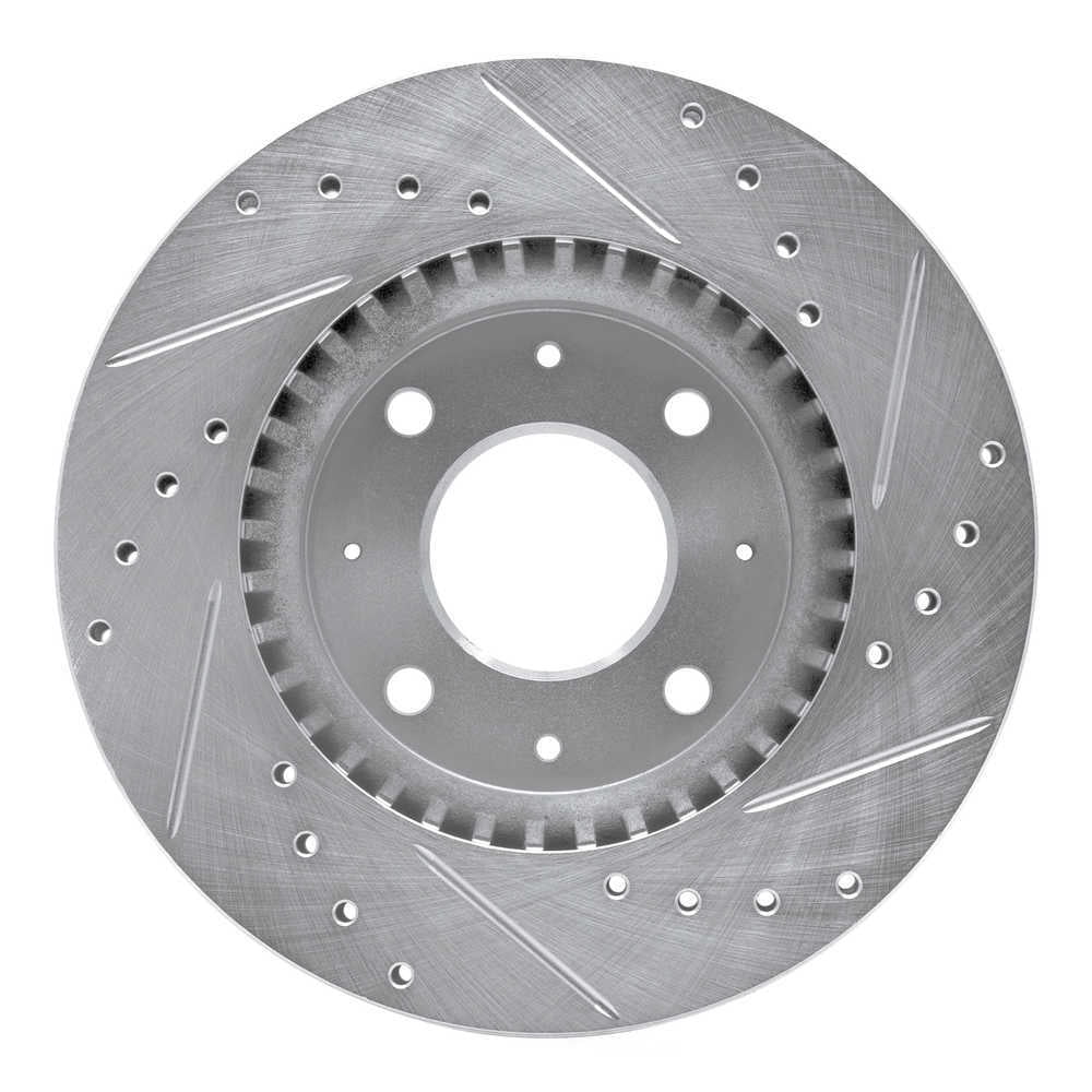 Dynamic Friction Company 631-21007L DFC Brake Rotor - Drilled And Slotted - Silver