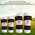 PU Leather Shin & Arm Guard Set for Enhanced Protection White M