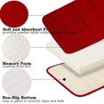 thumbnail image 2 of Memory Foam Bath Mat Non Slip Absorbent Super Cozy Velvet Bathroom Rug Carpet Super Water Absorption Bathroom Carpet Non-Slip Thick Bathroom Mat Wine Red(20" X 32", Wine Red), 2 of 5