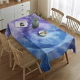 thumbnail image 2 of Purple Blue Tie Dye Pattern Rectangle Tablecloth 60"x84",Waterproof Polyester Rectangle Table Cloth, Wipeable Spillproof Polyester Tablecloth for Dining, Camping, Indoor and Outdoor, 2 of 5
