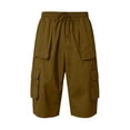 thumbnail image 7 of YSUEJPF Mens Long Shorts Ripstop Wrinkle Resistant‌ Baggy Cargo Capri Pants Twill Stretchy Outdoor Capris with Multi Pockets, 7 of 7