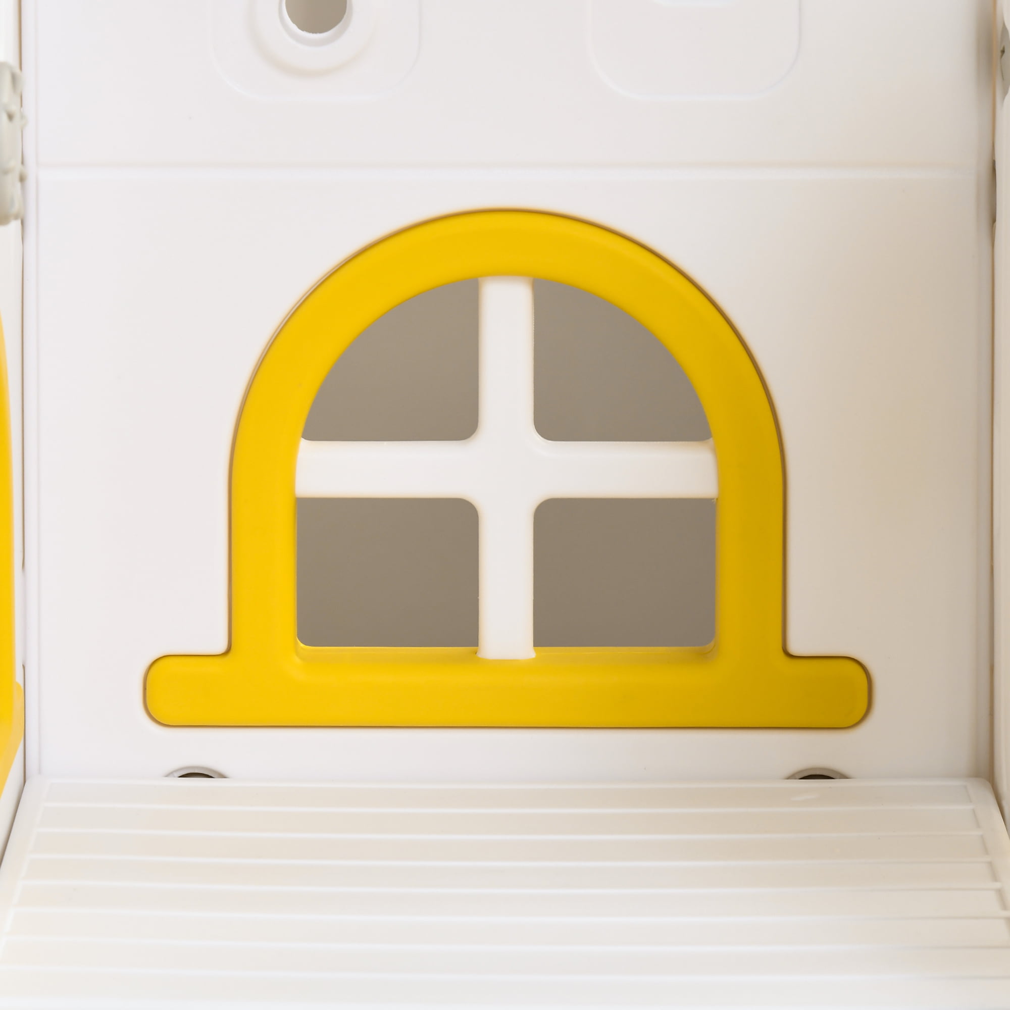Qaba 8 in 1 Toddler Slide and Swing Set with 2 Slides for Ages 1-3, Yellow