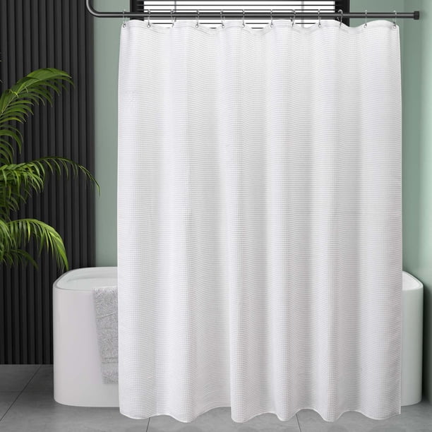 Cortina de Ducha AmazerBath de Tela con Tejido de Rejilla de Poliéster 180x180cm