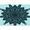 thumbnail image 1 of Ahgly Company Indoor Rectangle Patterned Blue Lagoon Blue Area Rugs, 7' x 10', 1 of 6