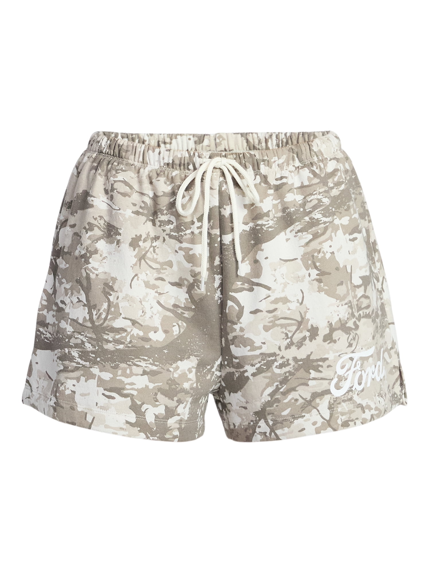 Ford Women's Forrest Camo Graphic Fleece Shorts, Sizes XXS-XXL