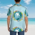 thumbnail image 6 of JUNZAN Dreaming Travel Pattern Hawaiian Shirt for Men,Summer Beach Casual Short Sleeve Button Down Shirts-Medium, 6 of 9