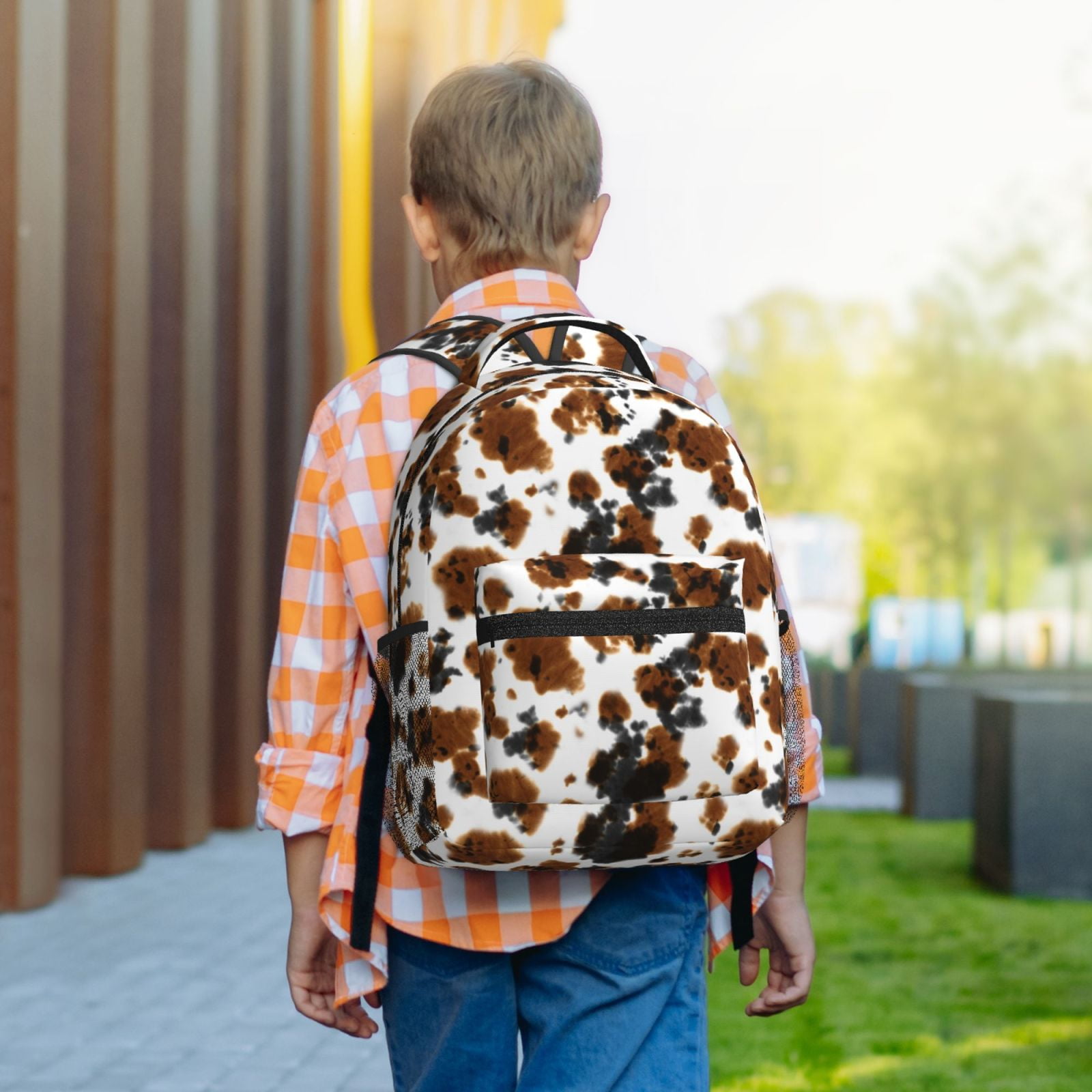 Xecao Cow Tie Dye Print Casual Backpack: A Computer Backpack Ideal for Men and Women, Perfect for College, School, or Daily Travels-One Size