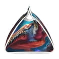 thumbnail image 3 of Lsque Colorful Ocean Sea Turtle Printed Long Tissue Box Cover Holder, Facial Paper Organizer Dispenser,Triangle with Bottom Belt, PVC Leather Decorative Organizer, 3 of 9