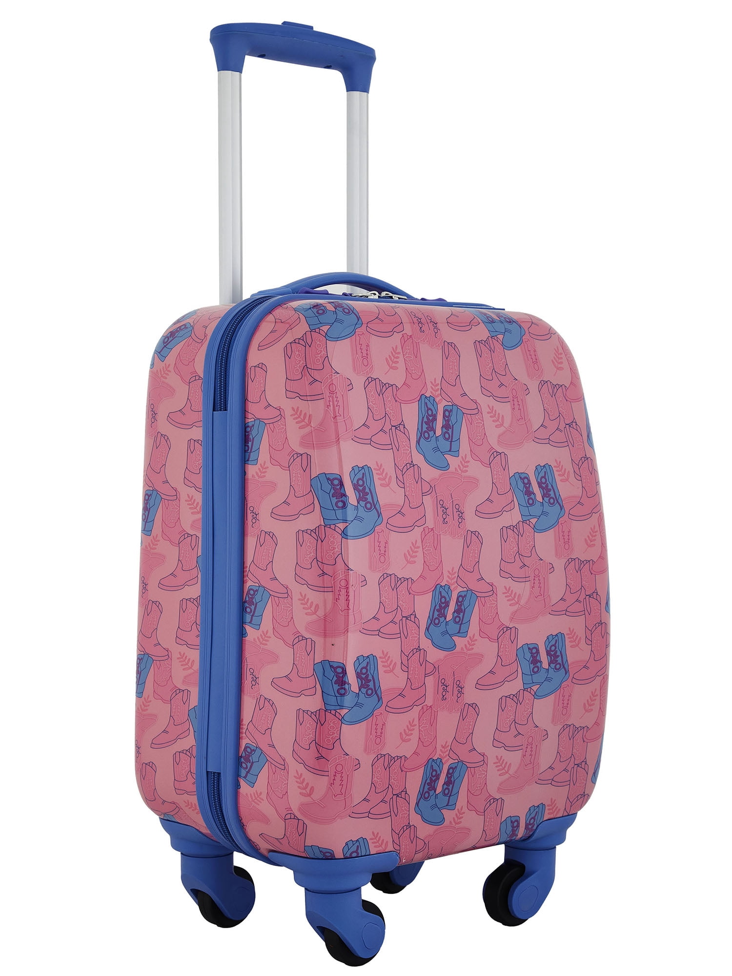 Wrangler Cowgirl Kid's 2 Piece Hard Side 4-Wheel Rolling Carry-on Luggage Set