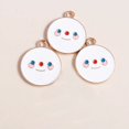 thumbnail image 1 of 10 Uds. De dijes de Navidad rojos esmaltados, muñeco de nieve, sombrero de Papá Noel, pingüino, hombre de jengibre, joyería DIY, pendientes, collar, colgantes, 1 of 4