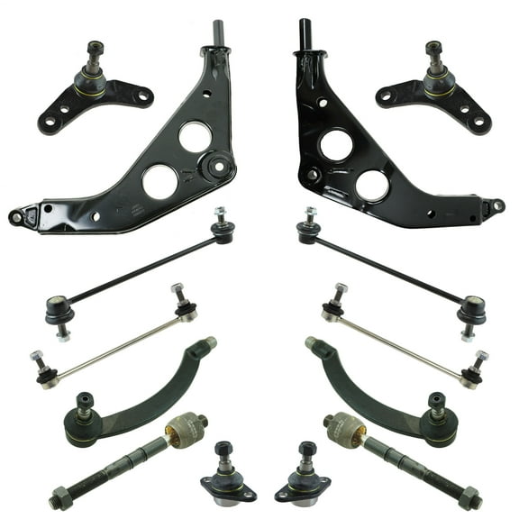 TRQ Lower Ball Joints Control Arms Tie Rods & Sway Bar Links Kit for Mini Cooper PSA32138