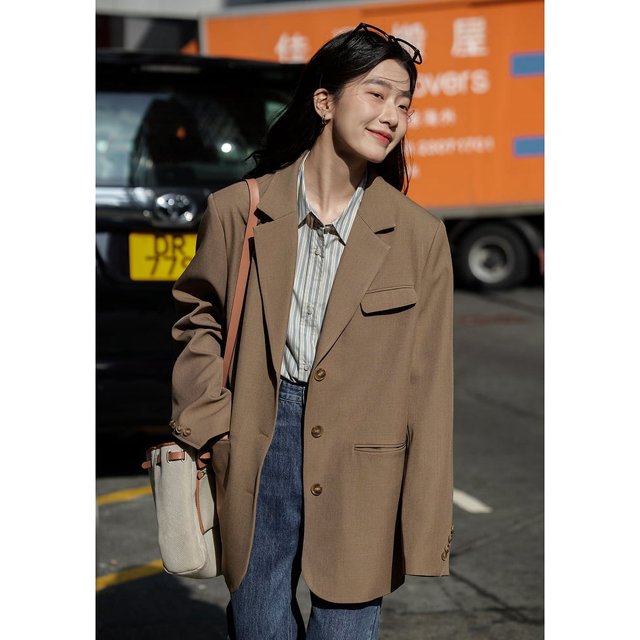 Advanced Sense Casual Suit Jacket Women‘s Spring and Autumn 2024 New Design Sense Small Man Elegant Korean Suit