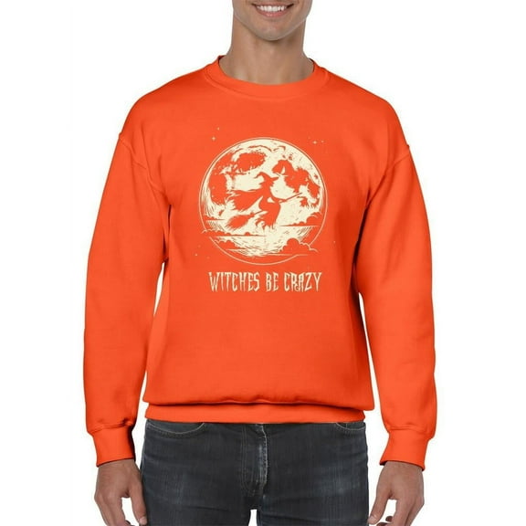Witch Skater Skeleton Halloween Graphic - Men's Sweatshirt