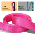 thumbnail image 2 of Jumpress Reflective Dog Collar and Leash set,Durable Padded Large Dog Collar & 5ft Leash, Hot Pink,L, 2 of 7