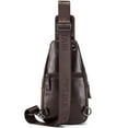 thumbnail image 2 of BULLCAPTAIN Men's Leather Sling Bag Waterproof Crossbody Pack Chest Shoulder Backpack for Hiking Cycling Mountaineering Travelling, 2 of 7