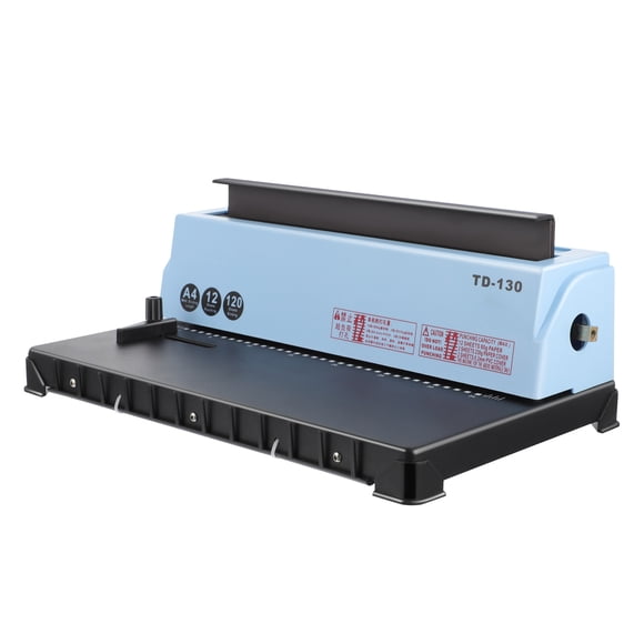 BRIGHTFUFU Binding Machine for Office Use Black Iron Document Punching Machine 34 Holes with 2.5mm 3.5mm 4.5mm Margins Structure
