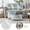 thumbnail image 3 of 2 Pack Outdoor Waterproof Throw Pillow Covers,Watercolor Beach Palm Trees Decorative Square Pillow Case Patio Pillowcases for Chair Couch Sofa 16x16in, 3 of 9