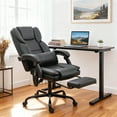thumbnail image 2 of HOMCOM Chaise de Bureau avec Massage, Chaise de Bureau Inclinable, Noir, 2 of 10