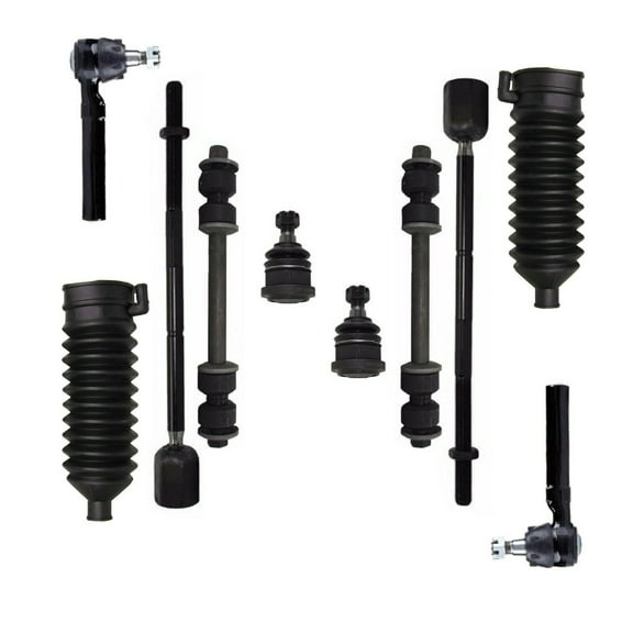 10 Pc Front Tie Rod Ends Ball Joints Sway Bars Bellow Boots Suspension Kit Fits select: 1994-2004 FORD MUSTANG