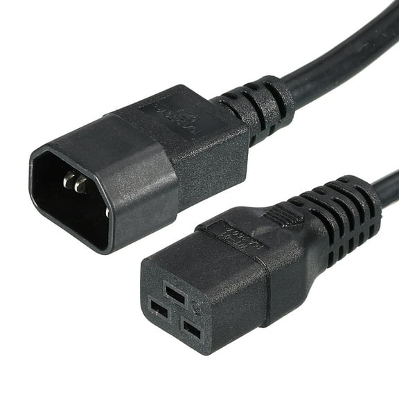 Uxcell AC Power Cord 3 Prong C14 Male to C19 Female 3.28Ft 250V 10A 16A PDU Extension Cable