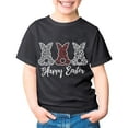 thumbnail image 3 of lnmuld Cute Tops Girls Summer Casual Tee with Petal Sleeve Round Neck Easter Solid Color Top Size:12-13 Years, 3 of 4
