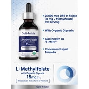 L Methylfolate Drops 15mg | 2 Fl Oz | with Organic Glycerin | Mixed Berry Flavor | by Carlyle
