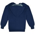 thumbnail image 2 of Kids Sherpa Lined Fleece Full Zip Up Hooded Sweatshirt Jacket, Navy, S, 2 of 6