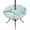Aqua, Mint, White, variant on Round Outdoor Tablecloth with Umbrella Hole and Zipper, Teal Blue Monstera Deliciosa Tablecloth with Elastic Waterproof, Summer Botanical Tropical Patio Table Covers for 55" - 60" Picnic Pool Tables