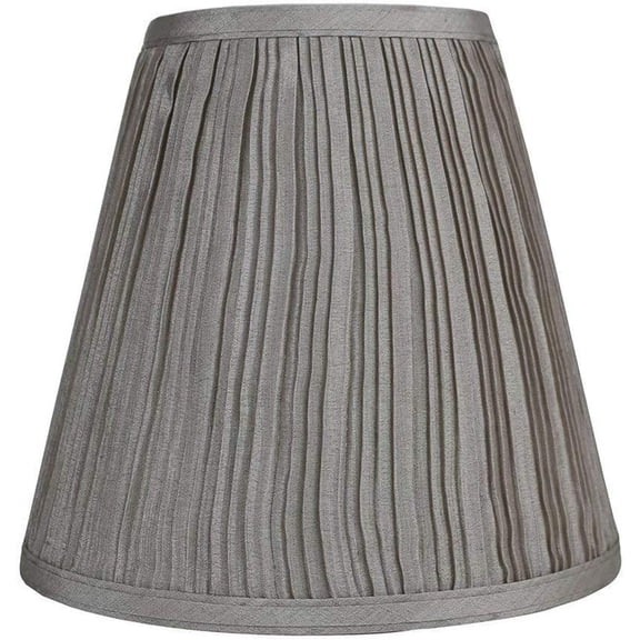 Urbanest Hardback Faux Silk Mushroon Pleated Lamp Shade – 5" Top x 9" Bottom x 8.5" Slant Height – Champagne Lamp Shade - 1 Piece
