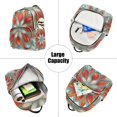 thumbnail image 5 of JIALIOU Mini Backpack Purse for Women Quilted Casual Daypack Small Travel Shoulder Bag, Abstract Red Floral Stained Glass, 5 of 7