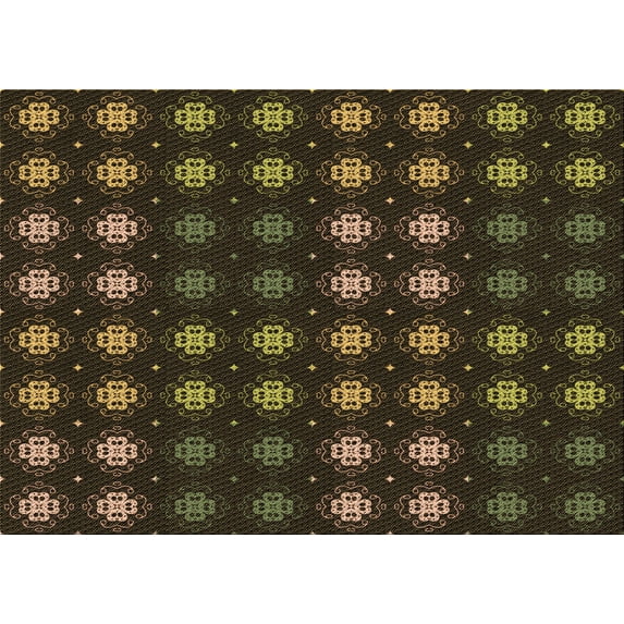 Ahgly Company Indoor Rectangle Patterned Midnight Gray Area Rugs, 4' x 6'