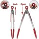 thumbnail image 4 of 3-Piece Set Stainless Steel Kitchen Tongs Food Grade, Red, 4 of 5