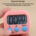 thumbnail image 3 of Becaristey Kitchen Timer Mini Digital Electronic Timing Tools Square Alarm Clock Restaurant Cooking Baking Study Sports Games Green, 3 of 6