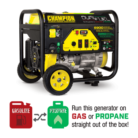 Champion 100231 5500-Watt Dual Fuel Portable Generator with Wheel Kit