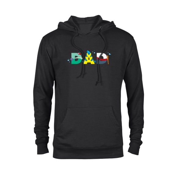 Disney The Little Mermaid Ariel Father’s Day Birthday Dad - Pullover Hoodie for Adults - Customized-Black