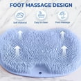 thumbnail image 6 of Hands-Free Silicone Foot Scrubber Mat Shower Wall Back Scrubber Suction Cup, Non Slip Bathtub and Shower Mat with Suction Cups and Drain Holes, 6 of 7