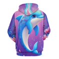 thumbnail image 3 of Charming Dolphin in Floral Fantasy(1)-2 Men's Women New Sweatshirt Hoodie Men's Plus Size Sweatshirt Hooded Sweatshirt 3d Printed Street Men's Cloth, 3 of 6