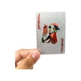 thumbnail image 4 of 1 Standard Deck of Silver Foil Plastic Poker Cards, Waterproof Playing Cards, 4 of 6