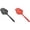Black+Red, variant on 1 Pc Food Scoop Colander Strainer, Slotted Spoon with Handle Hole, Heat-Resistant Slotted Strainer, Plastic Large Skimmer for Scooping, Draining and Servin, 13.39x4.92 inch