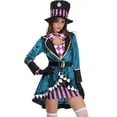 thumbnail image 2 of Carnaval Halloween señora Alice Mad Hatter disfraz cuentos de hadas princesa Spooktacular juego de rol Cosplay vestido de fiesta elegante, 2 of 5