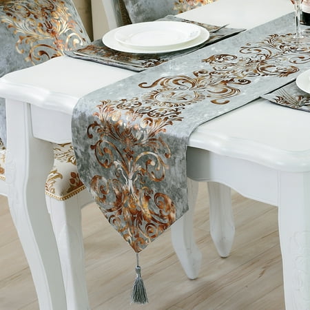 

Floral Table Runner Wardrobe Fashion Decorative European Style Flag Hot Stamping