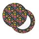 thumbnail image 2 of Balery Mexican Folk Art Floral Fundas de asiento para taburete de bar redondo de tela de terciopelo ajustables que protegen de arañazos y manchas para sillas de 14 a 17 pulgadas.-14 inch, 2 of 7