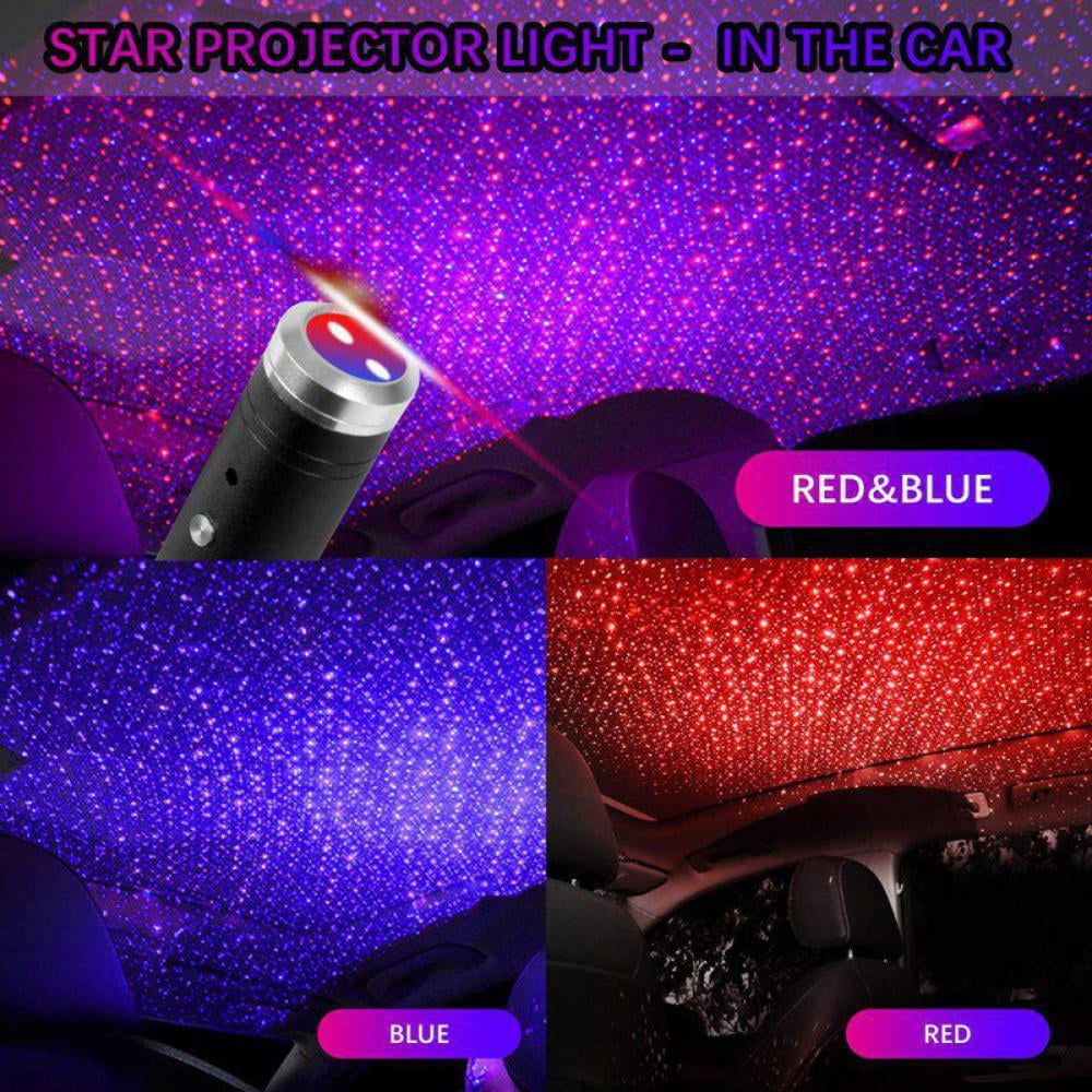 Prettyui 1PC Mini LED Car Roof Star Night Lights Projector Light Interior  Ambient Night Starry Sky USB LED Decorative Lights 