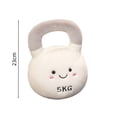 thumbnail image 3 of VVQ 1Pc Kettlebell Shaped Pillow, Soft Fitness Kettlebell Stuffed Cushion, Washable Gym Decor Pillow for Sofa Cushion Fitness Lover Gift, White, 3 of 7
